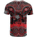ANZAC Day St George Illawarra Dragons T Shirt Military Memorial Aboriginal Indigenous Art