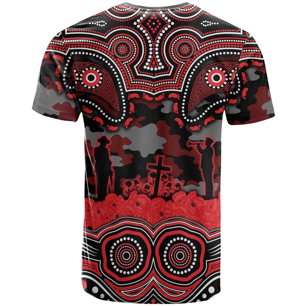 ANZAC Day St George Illawarra Dragons T Shirt Military Memorial Aboriginal Indigenous Art