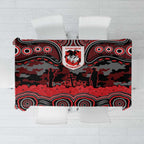 ANZAC Day St George Illawarra Dragons Tablecloth Military Memorial Aboriginal Indigenous Art
