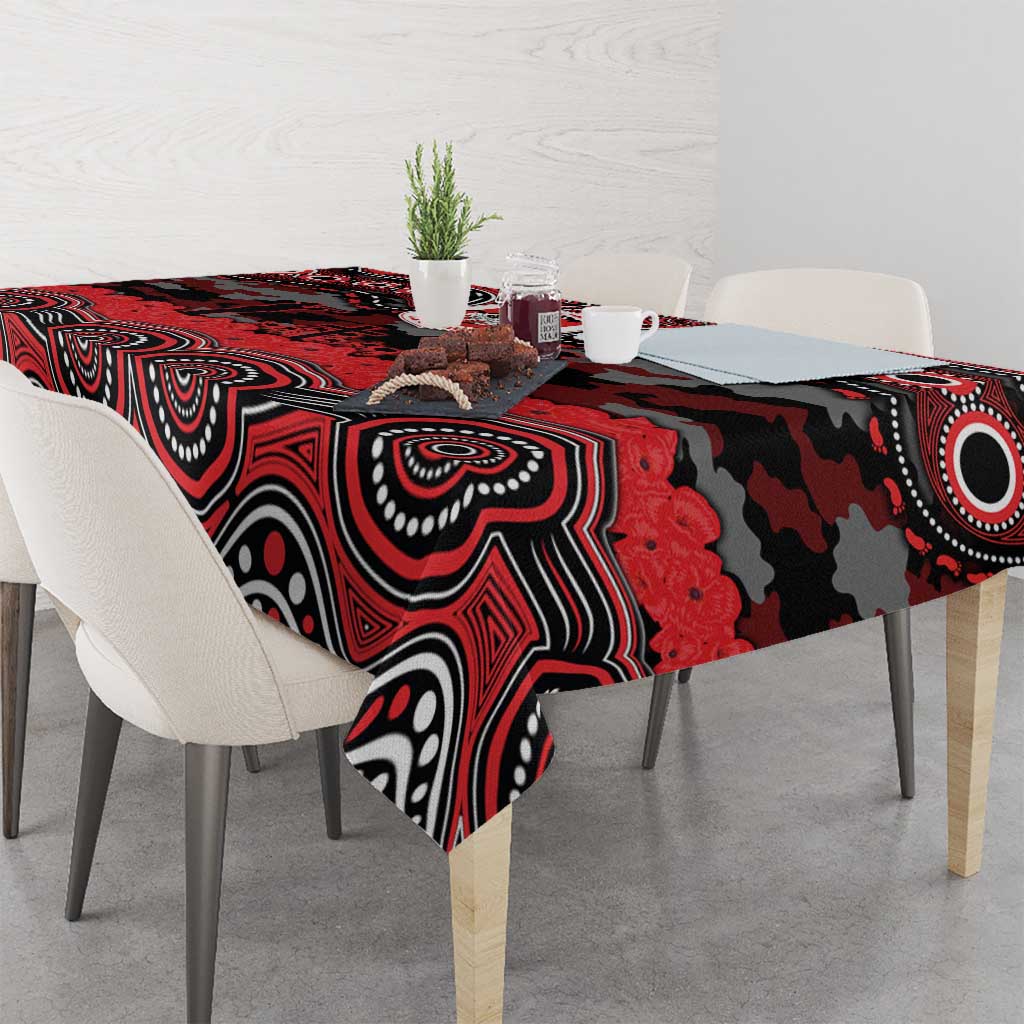 ANZAC Day St George Illawarra Dragons Tablecloth Military Memorial Aboriginal Indigenous Art
