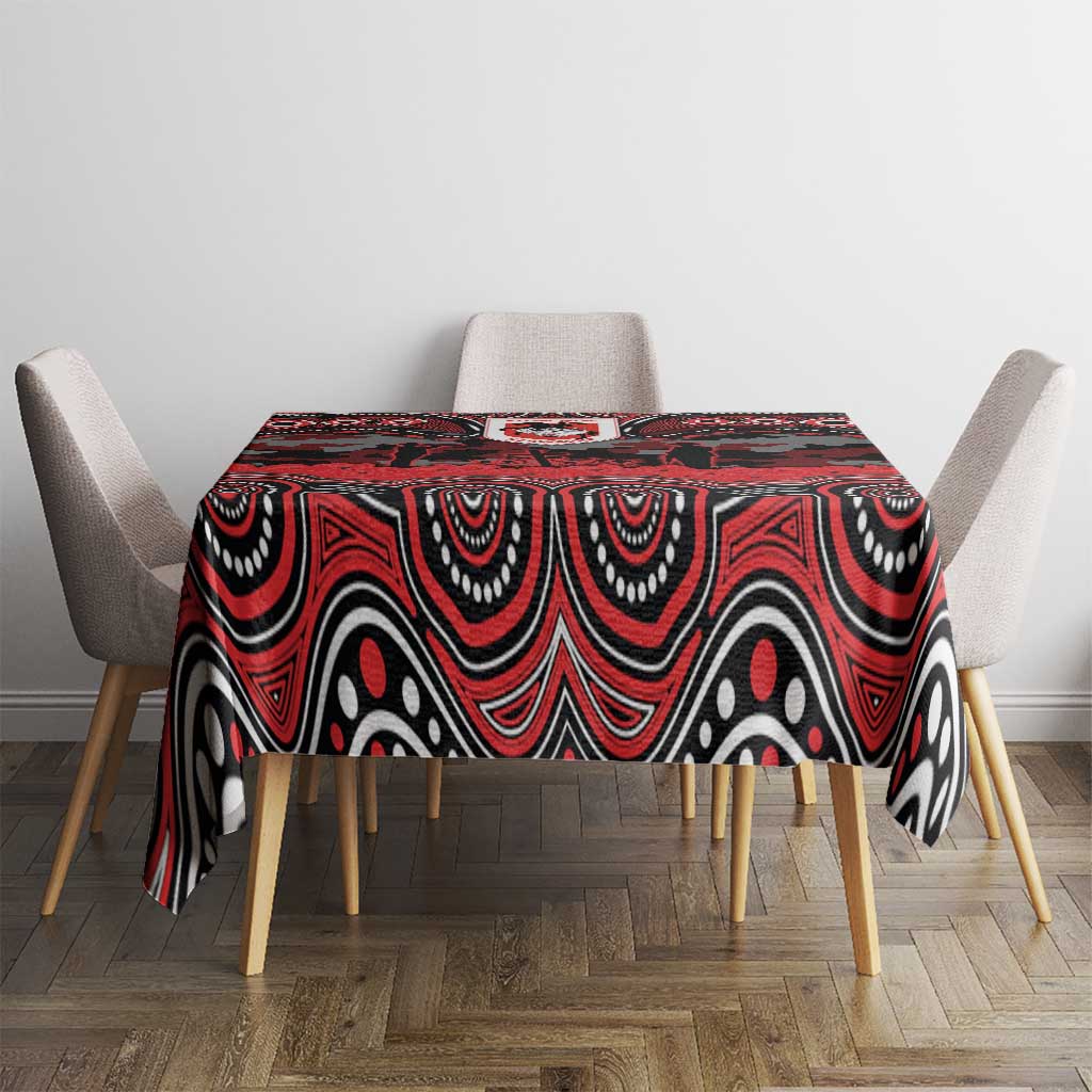 ANZAC Day St George Illawarra Dragons Tablecloth Military Memorial Aboriginal Indigenous Art