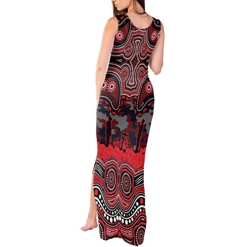 ANZAC Day St George Illawarra Dragons Tank Maxi Dress Military Memorial Aboriginal Indigenous Art