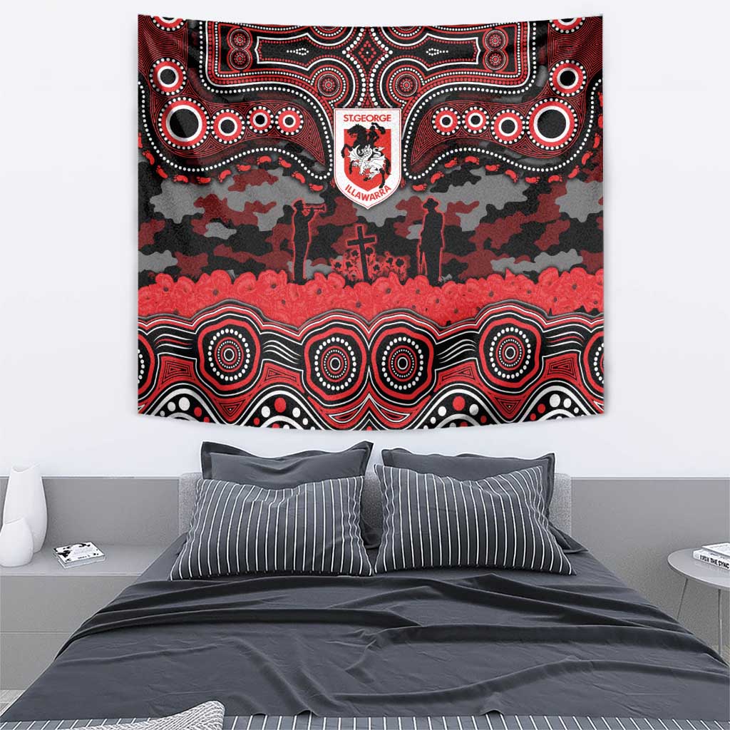 ANZAC Day St George Illawarra Dragons Tapestry Military Memorial Aboriginal Indigenous Art