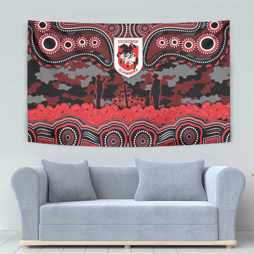 ANZAC Day St George Illawarra Dragons Tapestry Military Memorial Aboriginal Indigenous Art