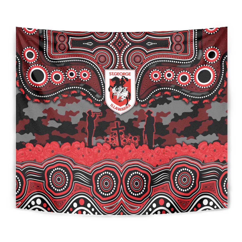 ANZAC Day St George Illawarra Dragons Tapestry Military Memorial Aboriginal Indigenous Art