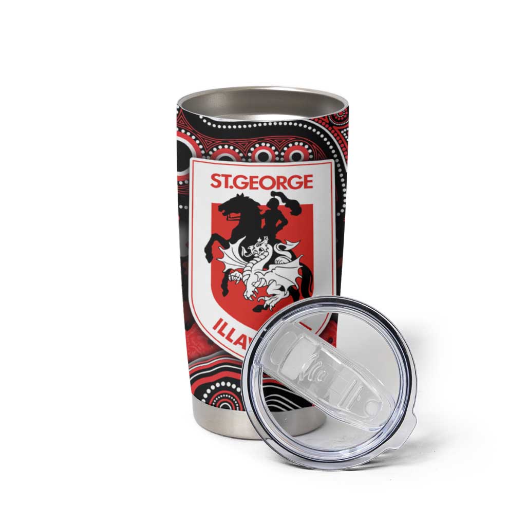 ANZAC Day St George Illawarra Dragons Tumbler Cup Military Memorial Aboriginal Indigenous Art
