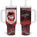 ANZAC Day St George Illawarra Dragons Tumbler With Handle Military Memorial Aboriginal Indigenous Art