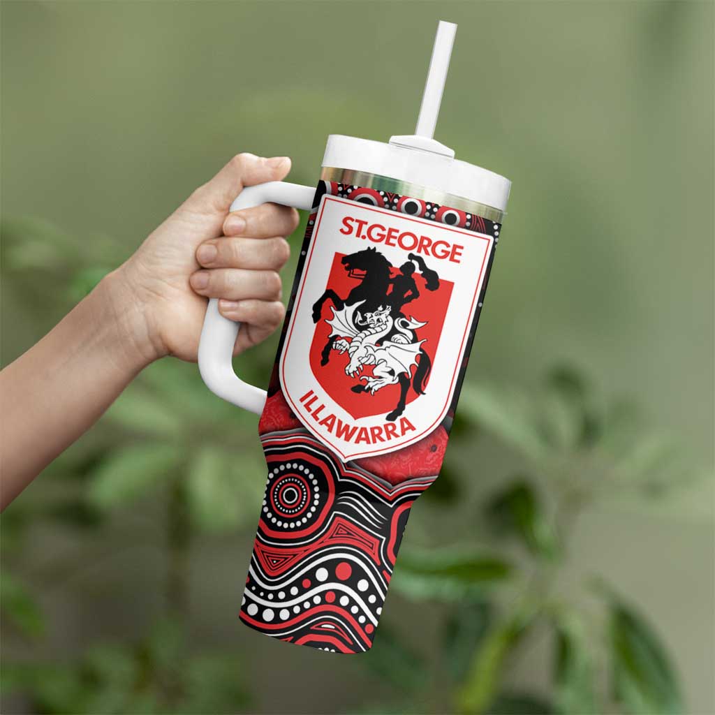 ANZAC Day St George Illawarra Dragons Tumbler With Handle Military Memorial Aboriginal Indigenous Art