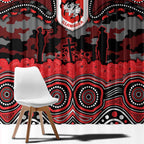 ANZAC Day St George Illawarra Dragons Window Curtain Military Memorial Aboriginal Indigenous Art