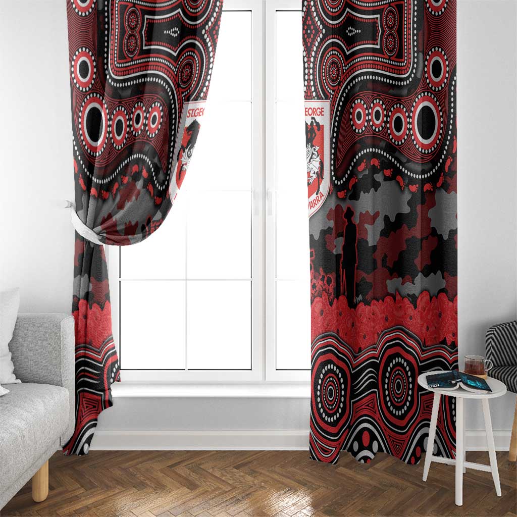 ANZAC Day St George Illawarra Dragons Window Curtain Military Memorial Aboriginal Indigenous Art