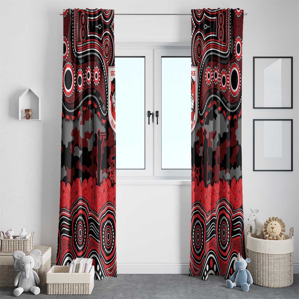 ANZAC Day St George Illawarra Dragons Window Curtain Military Memorial Aboriginal Indigenous Art
