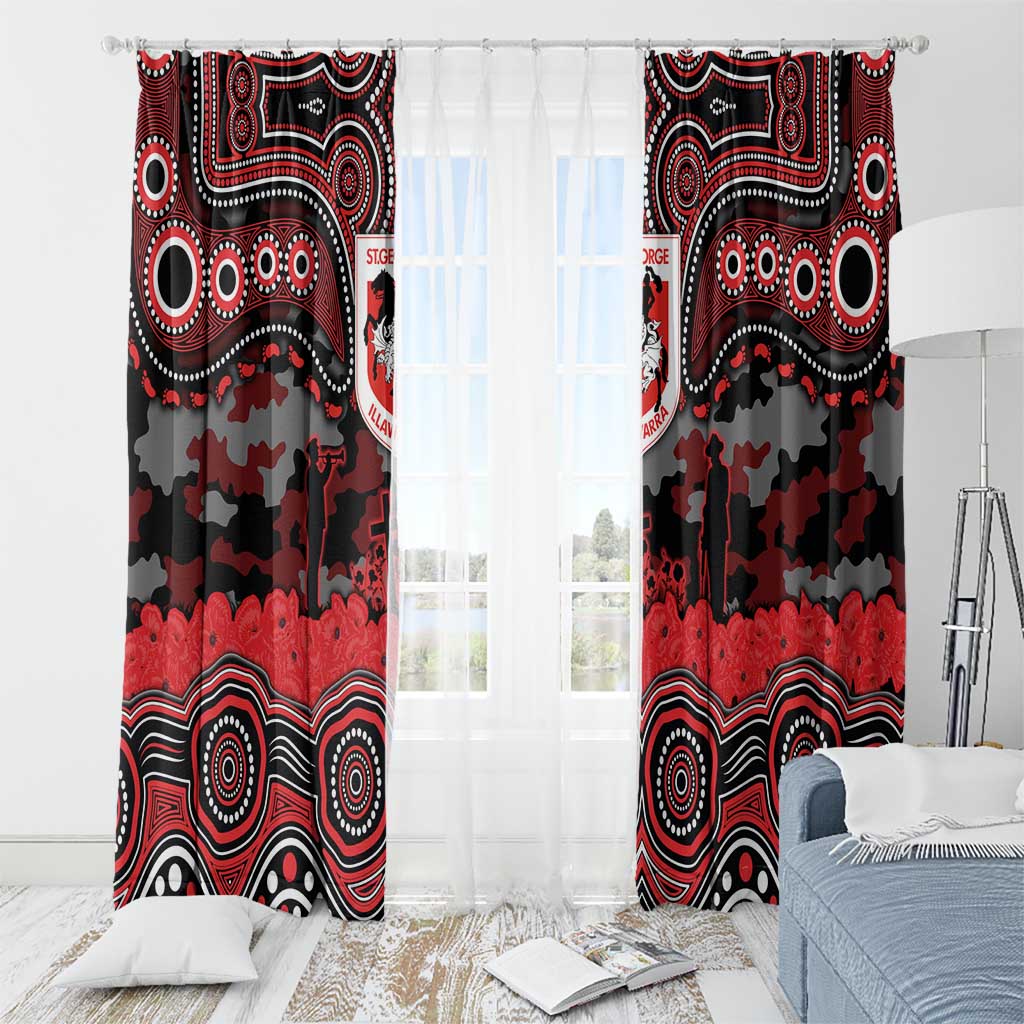 ANZAC Day St George Illawarra Dragons Window Curtain Military Memorial Aboriginal Indigenous Art