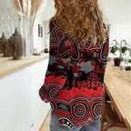 ANZAC Day St George Illawarra Dragons Women Casual Shirt Military Memorial Aboriginal Indigenous Art