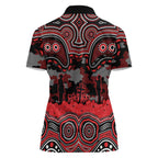 ANZAC Day St George Illawarra Dragons Women Polo Shirt Military Memorial Aboriginal Indigenous Art