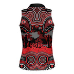 ANZAC Day St George Illawarra Dragons Women Sleeveless Polo Shirt Military Memorial Aboriginal Indigenous Art