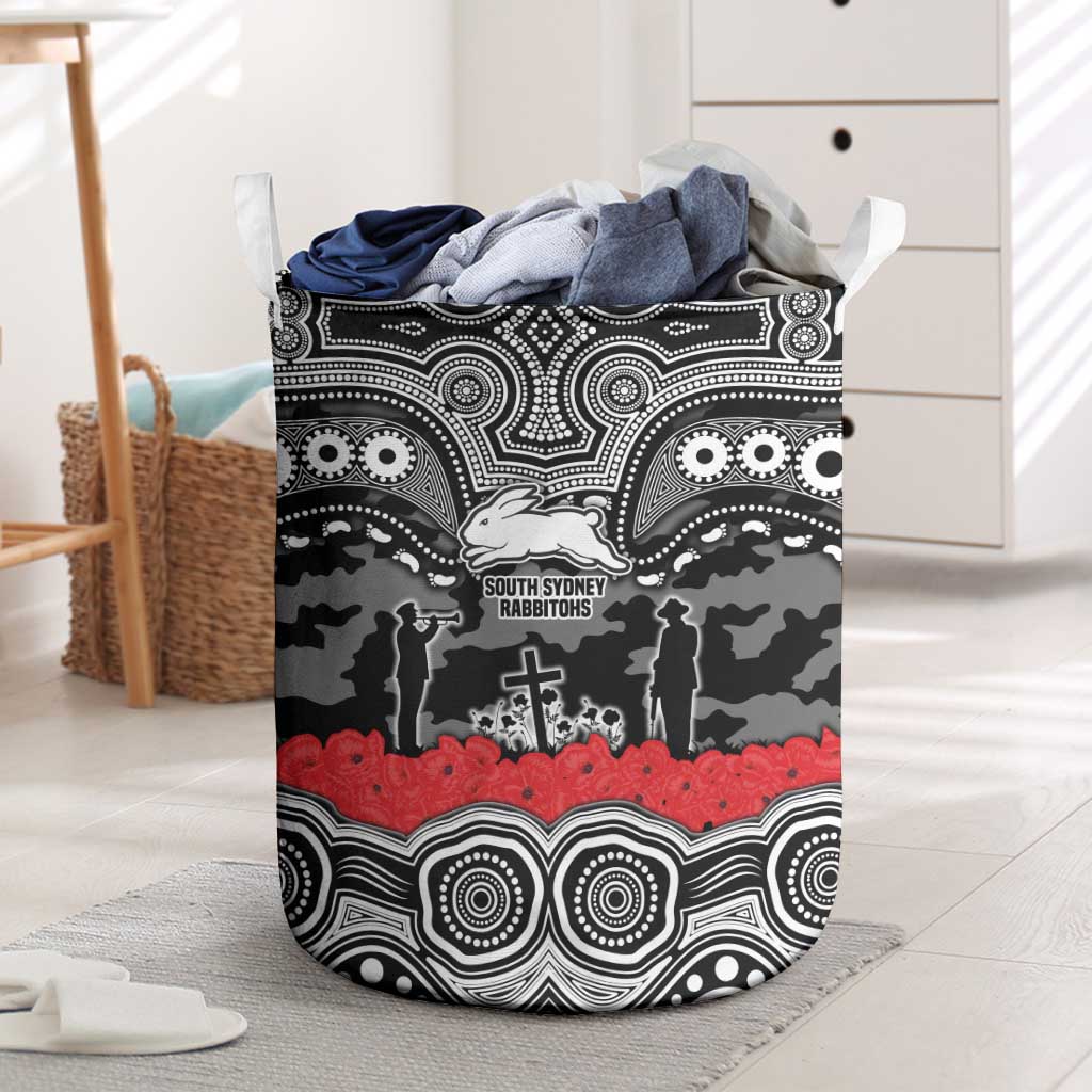 ANZAC Day South Sydney Rabbitohs Laundry Basket Military Memorial Aboriginal Indigenous Art