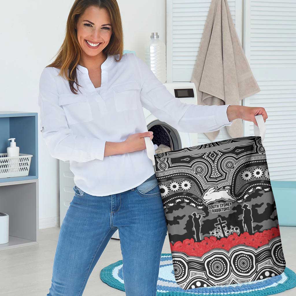 ANZAC Day South Sydney Rabbitohs Laundry Basket Military Memorial Aboriginal Indigenous Art
