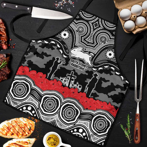 ANZAC Day South Sydney Rabbitohs Apron Military Memorial Aboriginal Indigenous Art