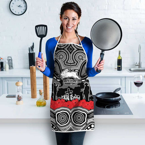 ANZAC Day South Sydney Rabbitohs Apron Military Memorial Aboriginal Indigenous Art