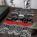 ANZAC Day South Sydney Rabbitohs Area Rug Military Memorial Aboriginal Indigenous Art
