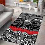 ANZAC Day South Sydney Rabbitohs Area Rug Military Memorial Aboriginal Indigenous Art