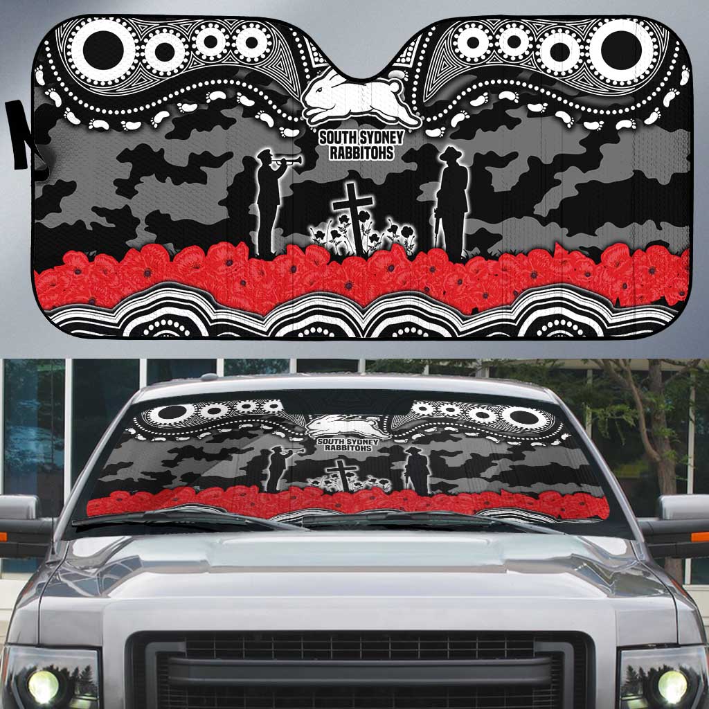 ANZAC Day South Sydney Rabbitohs Auto Sun Shade Military Memorial Aboriginal Indigenous Art