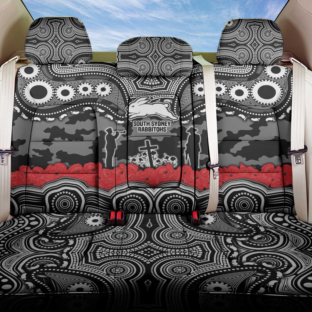 ANZAC Day South Sydney Rabbitohs Back Car Seat Cover Military Memorial Aboriginal Indigenous Art