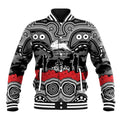 ANZAC Day South Sydney Rabbitohs Baseball Jacket Military Memorial Aboriginal Indigenous Art