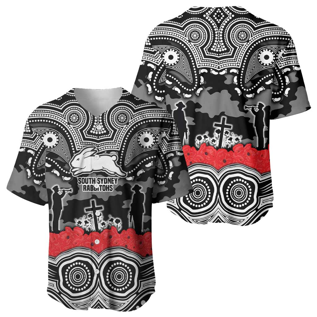 ANZAC Day South Sydney Rabbitohs Baseball Jersey Military Memorial Aboriginal Indigenous Art