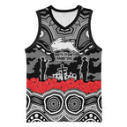 ANZAC Day South Sydney Rabbitohs Basketball Jersey Military Memorial Aboriginal Indigenous Art