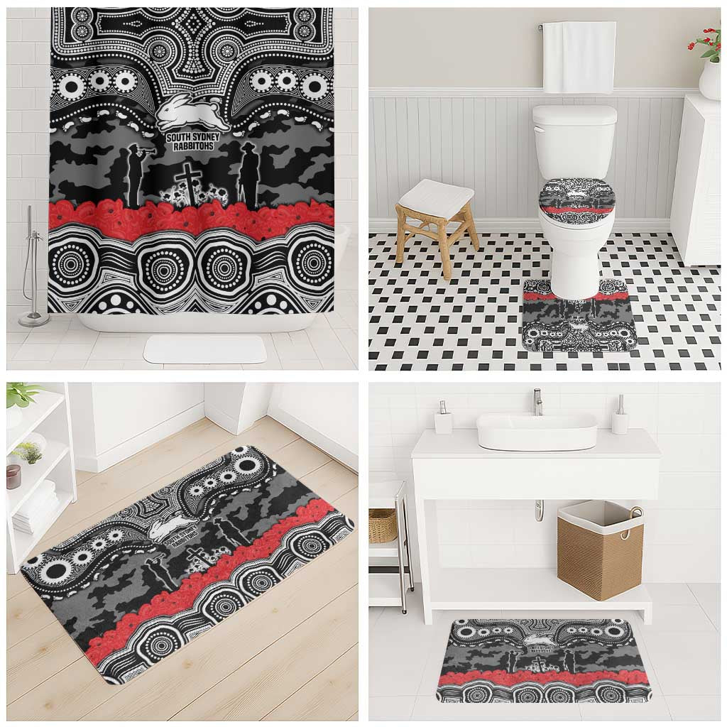 ANZAC Day South Sydney Rabbitohs Bathroom Set Military Memorial Aboriginal Indigenous Art