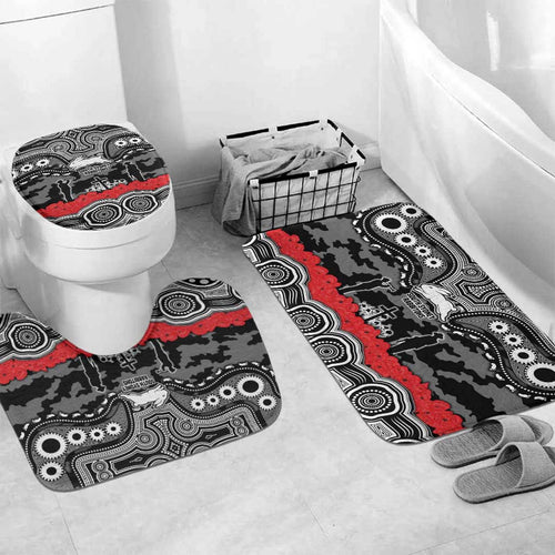 ANZAC Day South Sydney Rabbitohs Bathroom Set Military Memorial Aboriginal Indigenous Art