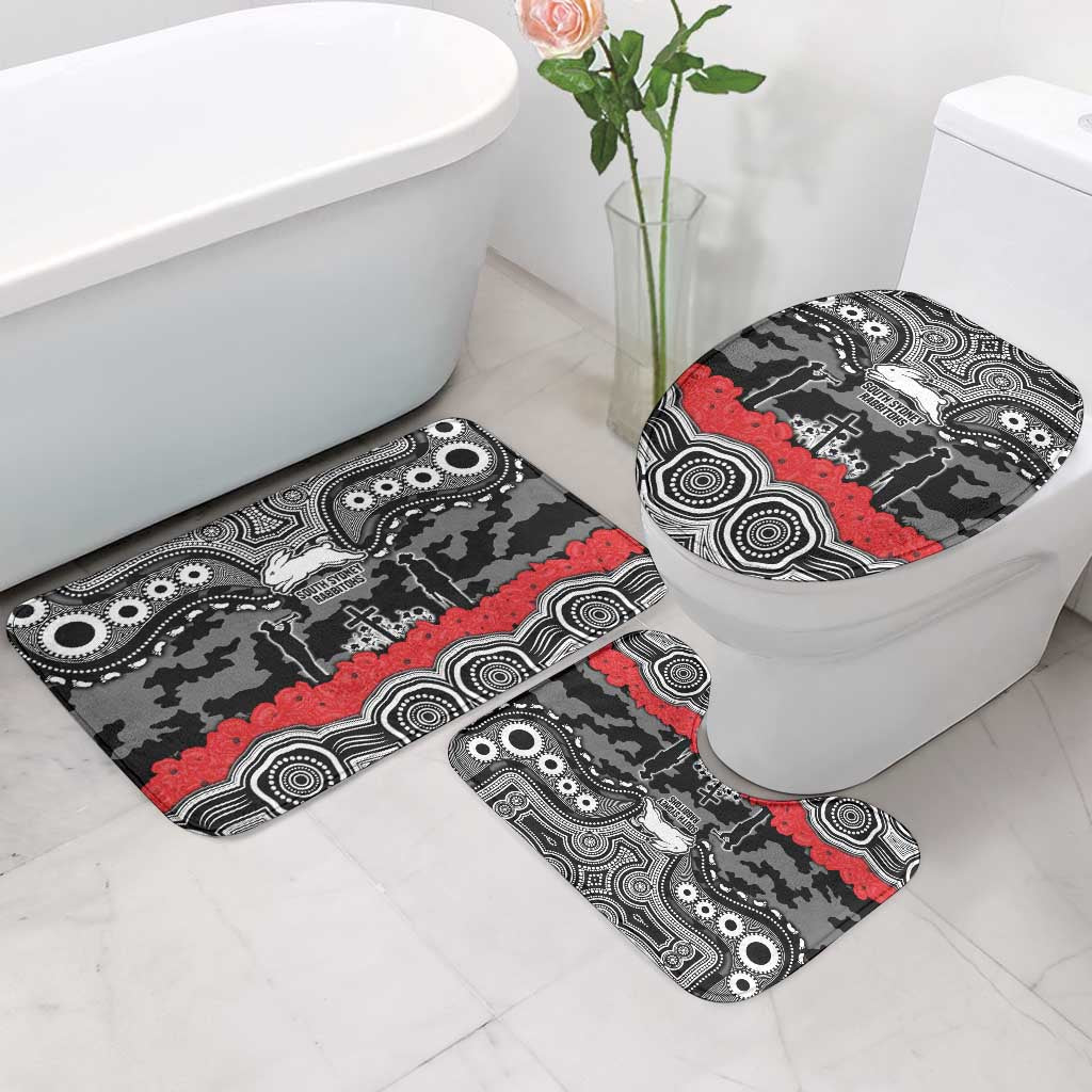 ANZAC Day South Sydney Rabbitohs Bathroom Set Military Memorial Aboriginal Indigenous Art