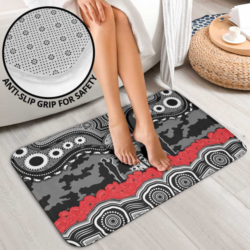 ANZAC Day South Sydney Rabbitohs Bathroom Set Military Memorial Aboriginal Indigenous Art