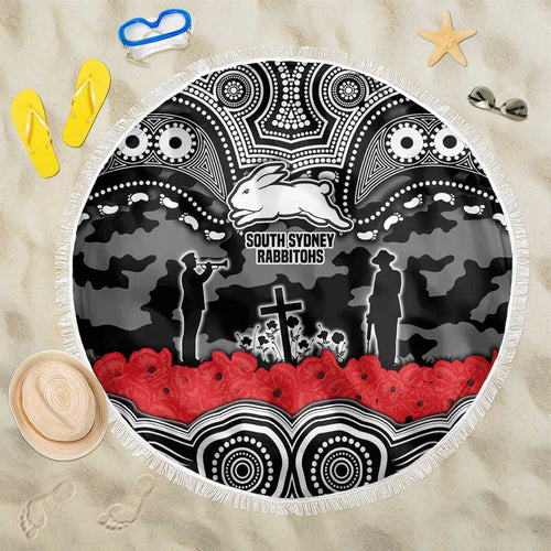 ANZAC Day South Sydney Rabbitohs Beach Blanket Military Memorial Aboriginal Indigenous Art