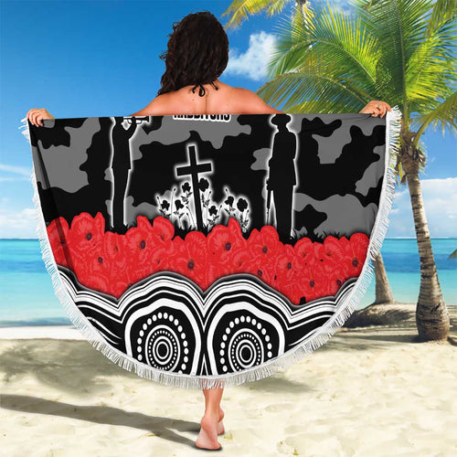 ANZAC Day South Sydney Rabbitohs Beach Blanket Military Memorial Aboriginal Indigenous Art