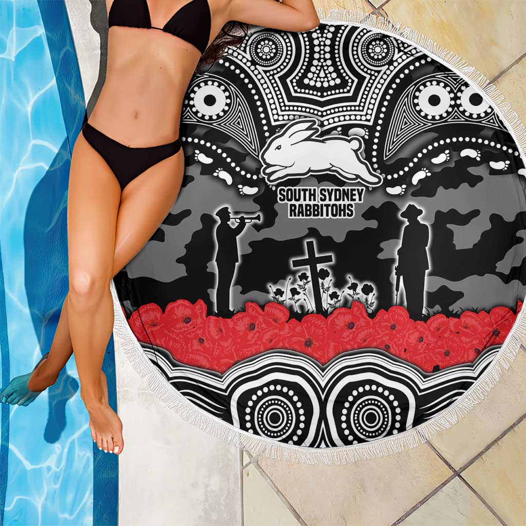 ANZAC Day South Sydney Rabbitohs Beach Blanket Military Memorial Aboriginal Indigenous Art