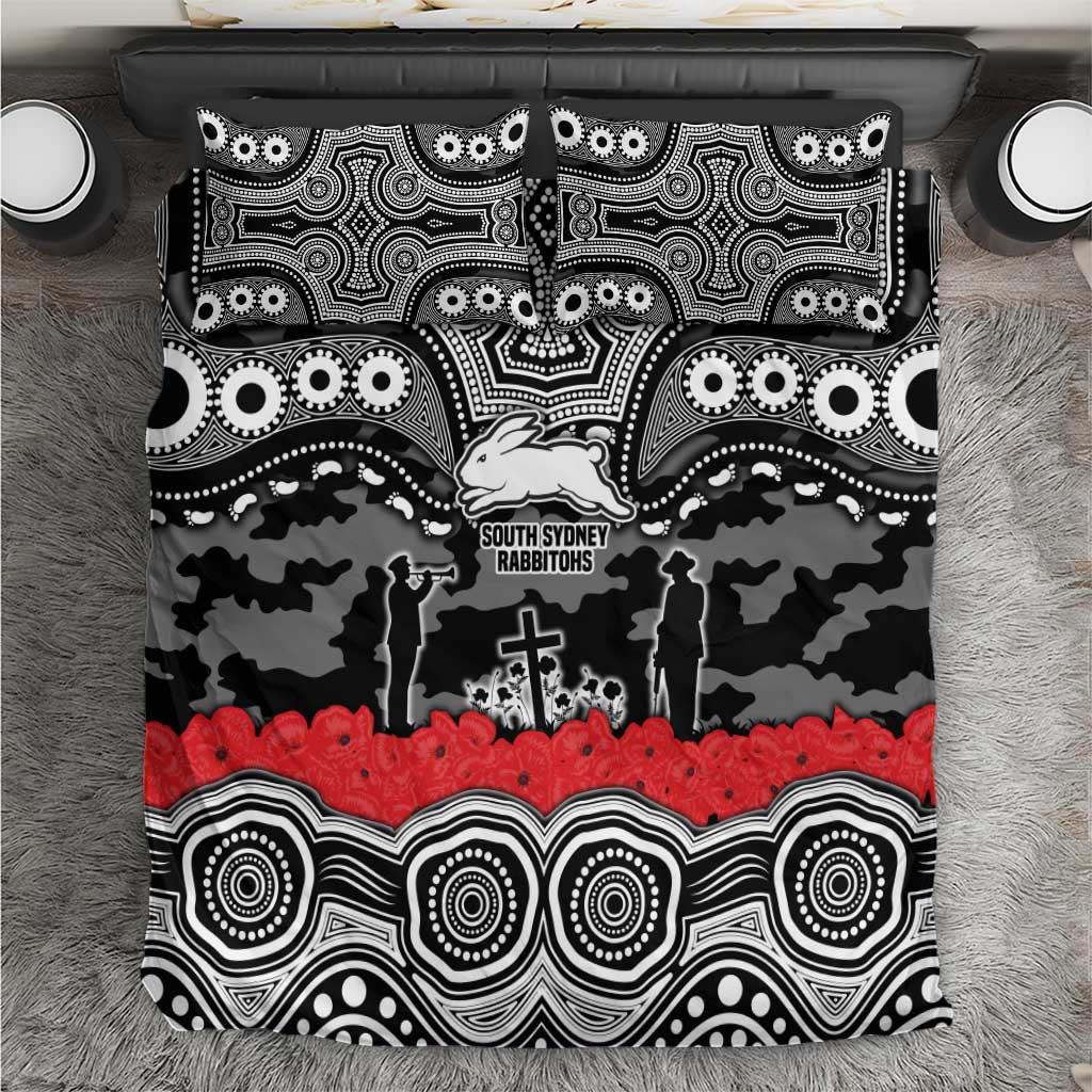 ANZAC Day South Sydney Rabbitohs Bedding Set Military Memorial Aboriginal Indigenous Art
