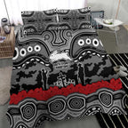 ANZAC Day South Sydney Rabbitohs Bedding Set Military Memorial Aboriginal Indigenous Art