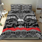 ANZAC Day South Sydney Rabbitohs Bedding Set Military Memorial Aboriginal Indigenous Art