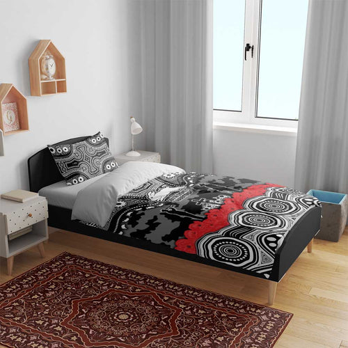 ANZAC Day South Sydney Rabbitohs Bedding Set Military Memorial Aboriginal Indigenous Art