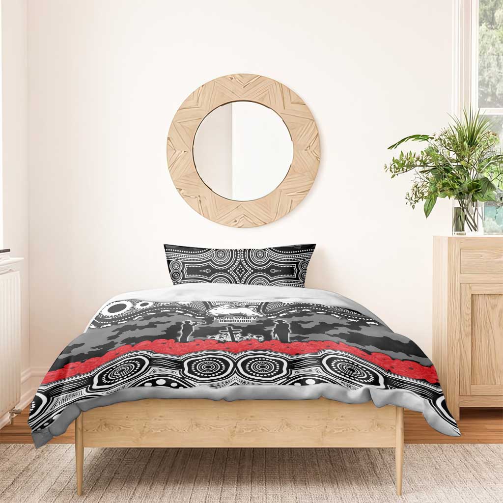ANZAC Day South Sydney Rabbitohs Bedding Set Military Memorial Aboriginal Indigenous Art