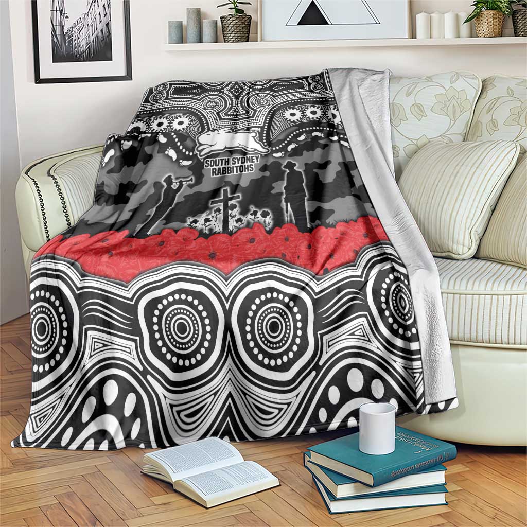 ANZAC Day South Sydney Rabbitohs Blanket Military Memorial Aboriginal Indigenous Art