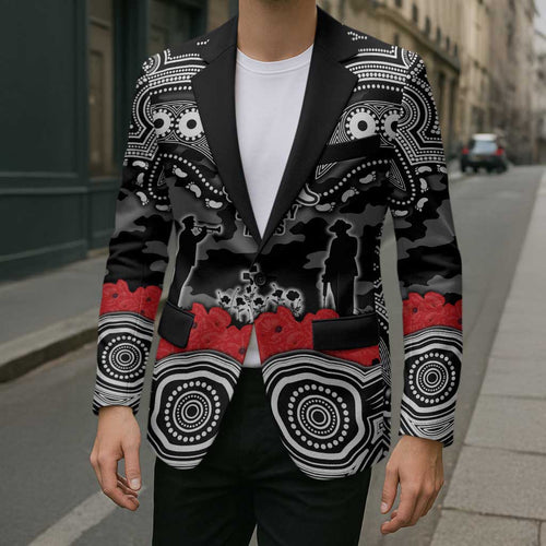 ANZAC Day South Sydney Rabbitohs Blazer Military Memorial Aboriginal Indigenous Art