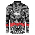 ANZAC Day South Sydney Rabbitohs Button Sweatshirt Military Memorial Aboriginal Indigenous Art