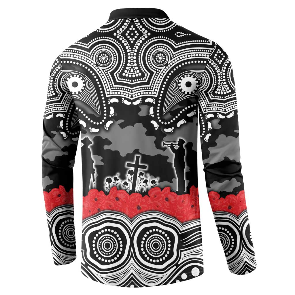 ANZAC Day South Sydney Rabbitohs Button Sweatshirt Military Memorial Aboriginal Indigenous Art