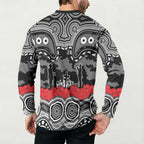 ANZAC Day South Sydney Rabbitohs Button Sweatshirt Military Memorial Aboriginal Indigenous Art