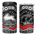 ANZAC Day South Sydney Rabbitohs 4 in 1 Can Cooler Tumbler Military Memorial Aboriginal Indigenous Art