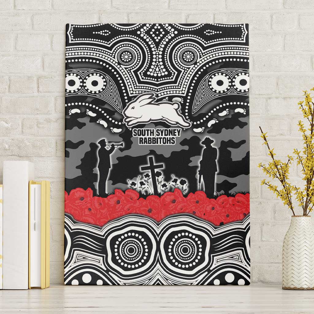 ANZAC Day South Sydney Rabbitohs Canvas Wall Art Military Memorial Aboriginal Indigenous Art