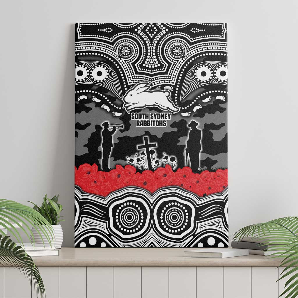 ANZAC Day South Sydney Rabbitohs Canvas Wall Art Military Memorial Aboriginal Indigenous Art